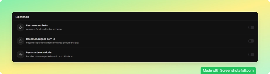 Categoria de experiência