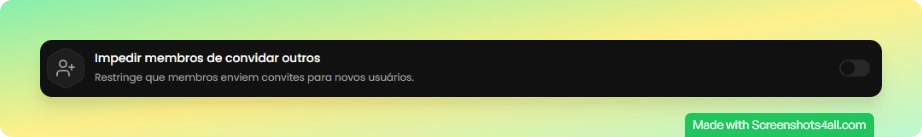 Toggles de preferências de notificação