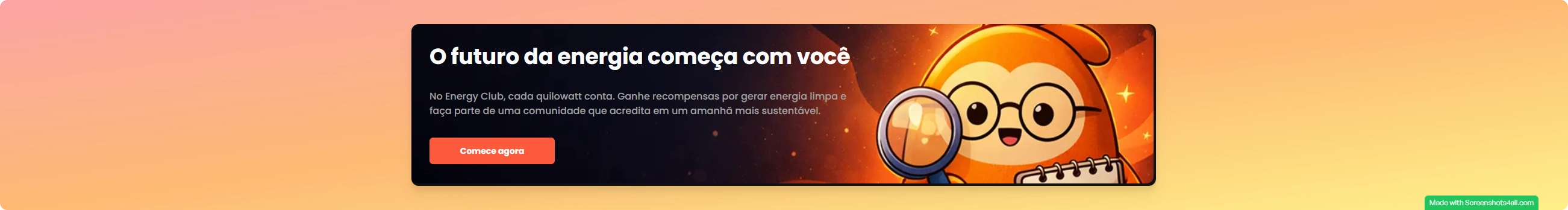 Banner de boas-vindas do Painel